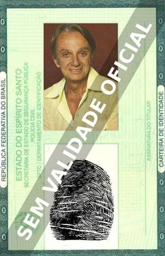 Imagem hipotética representando a carteira de identidade de Ivan Cândido