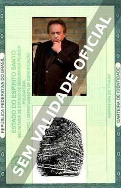 Imagem hipotética representando a carteira de identidade de Jackie Mason