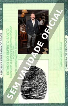 Imagem hipotética representando a carteira de identidade de James Jordan