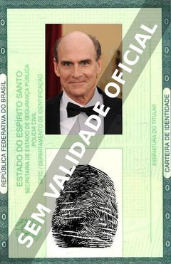 Imagem hipotética representando a carteira de identidade de James Taylor