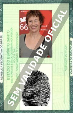 Imagem hipotética representando a carteira de identidade de Jane Birkin