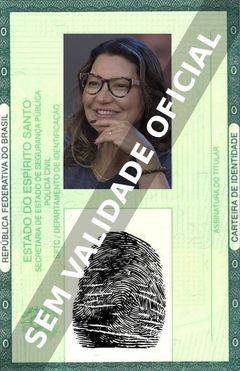 Imagem hipotética representando a carteira de identidade de Janja Lula da Silva