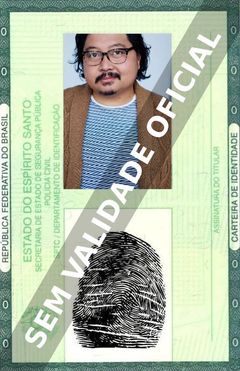 Imagem hipotética representando a carteira de identidade de Jason Rogel