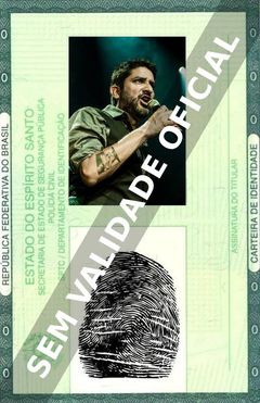 Imagem hipotética representando a carteira de identidade de Javier Robles
