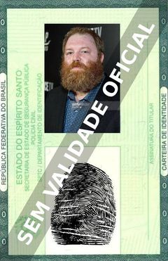 Imagem hipotética representando a carteira de identidade de Jeff Pope
