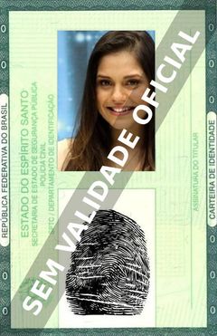 Imagem hipotética representando a carteira de identidade de Jessika Alves