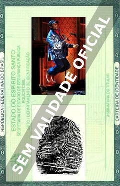 Imagem hipotética representando a carteira de identidade de Jimmy Cliff