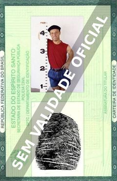 Imagem hipotética representando a carteira de identidade de Joe Gieb