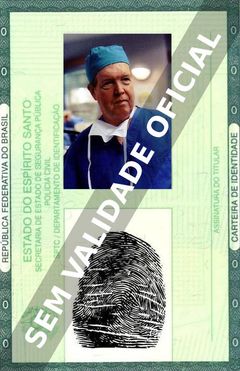 Imagem hipotética representando a carteira de identidade de John Aylward