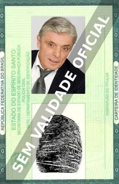 Imagem hipotética representando a carteira de identidade de John Del Regno