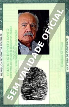 Imagem hipotética representando a carteira de identidade de Jorge Rivera López