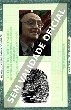 Imagem hipotética representando a carteira de identidade de José Saramago