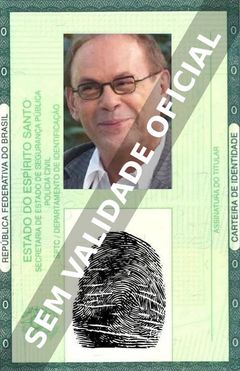 Imagem hipotética representando a carteira de identidade de José Wilker