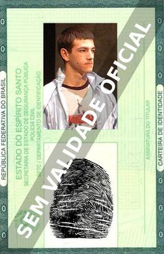 Imagem hipotética representando a carteira de identidade de Josef Altin