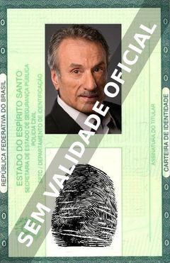 Imagem hipotética representando a carteira de identidade de Joseph R. Sicari