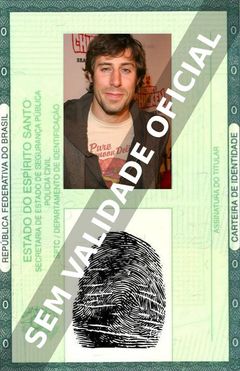Imagem hipotética representando a carteira de identidade de Josh Cooke