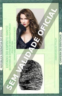 Imagem hipotética representando a carteira de identidade de Karen Junqueira