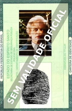 Imagem hipotética representando a carteira de identidade de Klaus Kinski