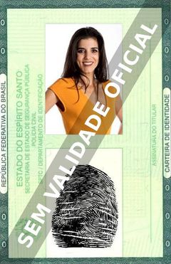 Imagem hipotética representando a carteira de identidade de Lanna Rodrigues