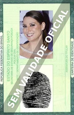 Imagem hipotética representando a carteira de identidade de Lavínia Vlasak