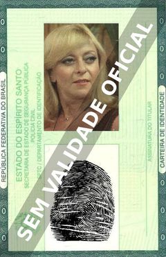 Imagem hipotética representando a carteira de identidade de Leina Krespi