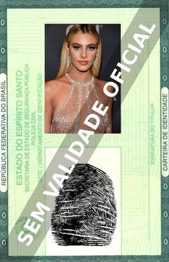 Imagem hipotética representando a carteira de identidade de Lele Pons
