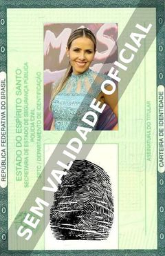 Imagem hipotética representando a carteira de identidade de Leona Cavalli