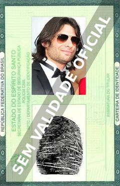 Imagem hipotética representando a carteira de identidade de Leonardo D'Abraham