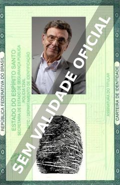 Imagem hipotética representando a carteira de identidade de Leopoldo Federico