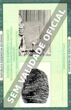 Imagem hipotética representando a carteira de identidade de Lionel Hampton
