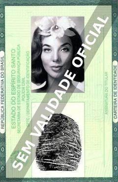Imagem hipotética representando a carteira de identidade de Lorena Velázquez