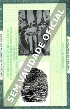Imagem hipotética representando a carteira de identidade de Lourdes de Oliveira