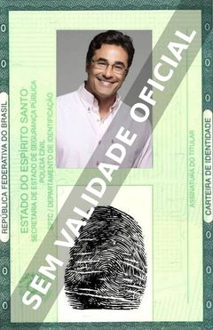 Imagem hipotética representando a carteira de identidade de Luciano Szafir