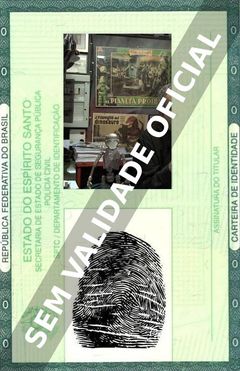 Imagem hipotética representando a carteira de identidade de Luigi Cozzi