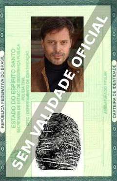 Imagem hipotética representando a carteira de identidade de Luis Fernandez