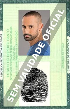 Imagem hipotética representando a carteira de identidade de Luís Gaspar