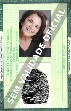 Imagem hipotética representando a carteira de identidade de Luisa Ortigoso