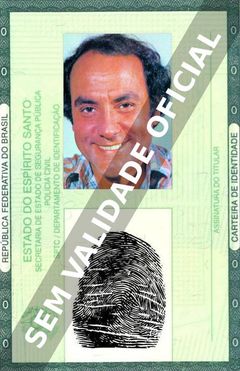 Imagem hipotética representando a carteira de identidade de Luiz Carlos de Moraes
