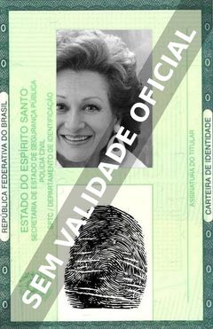 Imagem hipotética representando a carteira de identidade de Magda Harout