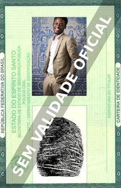Imagem hipotética representando a carteira de identidade de Maicon Rodrigues