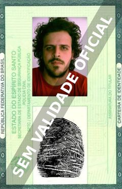 Imagem hipotética representando a carteira de identidade de Manuel Pureza