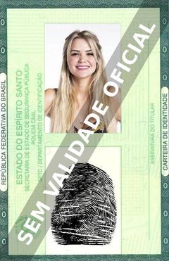 Imagem hipotética representando a carteira de identidade de Marcela McGowan