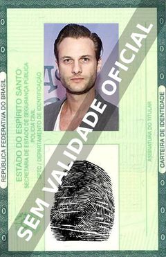 Imagem hipotética representando a carteira de identidade de Marcelo Argenta