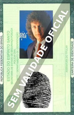 Imagem hipotética representando a carteira de identidade de Márcio Greick
