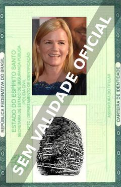 Imagem hipotética representando a carteira de identidade de Mare Winningham