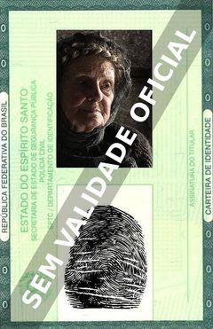 Imagem hipotética representando a carteira de identidade de Margaret John