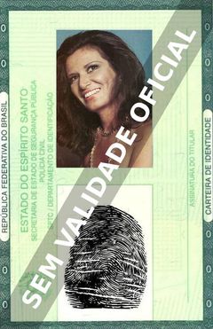 Imagem hipotética representando a carteira de identidade de Maria Helena Velasco
