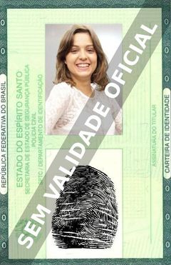 Imagem hipotética representando a carteira de identidade de Maria Luiza