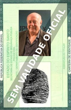 Imagem hipotética representando a carteira de identidade de Mário César Camargo