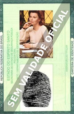 Imagem hipotética representando a carteira de identidade de Marsha Mason